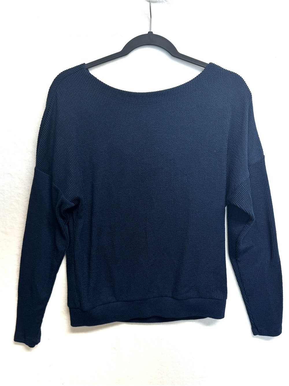 Maeve Anthropologie Sweater Medium Blue Long Sleeve Ribbed Kasi Slouchy